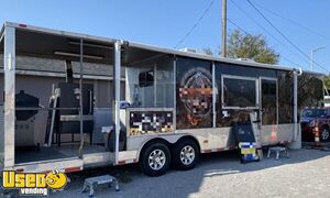 2014 Freedom 8' x 30' Barbecue Concession Trailer with an Open Porch
