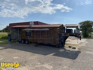 2006 Southern Yankee Log Cabin Style BBQ Food Trailer with Bathroom + Screened