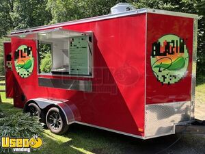 2022 7' x 16' Kitchen Food Concession Trailer with Fire Suppression System