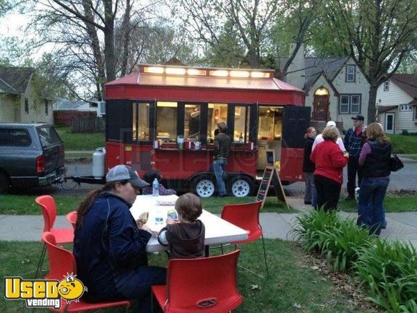 2011 - 16' Trolley Style Mobile Kitchen Concession Trailer + Truck
