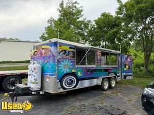 18' Kitchen Food Trailer with Fire Suppression System Food Concession Trailer