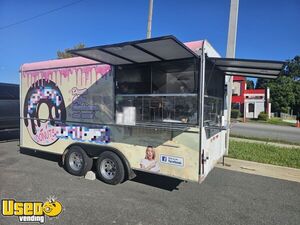 Turnkey - 8' x 16' Mini Donut Concession Trailer with Fire Suppression System