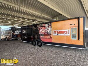 2019 8.5' x 26' Barbecue Food Concession Trailer with Fire Suppression & Porch