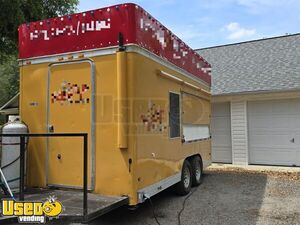 Wells Cargo 8' x 16' Mobile Kitchen Food Concession Trailer with Pro Fire System