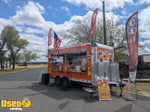 Like New. 2023 - 8.5 x 16' Food Kitchen Concession Trailer Mobile Vending Unit