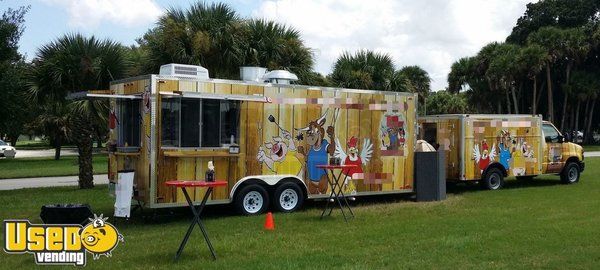 2014 - 8.5' x 22' BBQ Concession Trailer with Truck