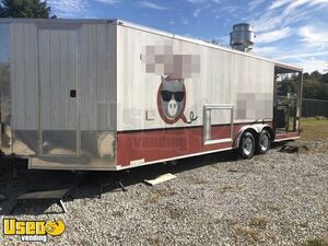 Turnkey - 2018 - 8.5' x 24' BBQ Concession Trailer Mobile Kitchen w/ Bathroom & Porch