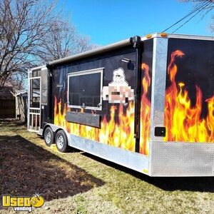2014 Barbecue Food Concession Trailer with Porch | Mobile Food Unit