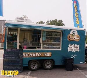 Wells Cargo 7' x 16' Health Department Approved Shaved Ice Snowball Concession Trailer