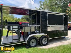 2021 7' x 20' Barbecue Food Trailer | Food Concession Trailer with Porch