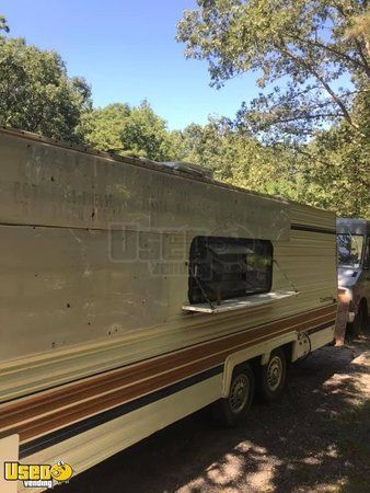 32' Camper to Concession Trailer Conversion with Bathroom in