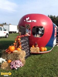 Unique Retro-Style Custom Apple Street Food Concession Trailer