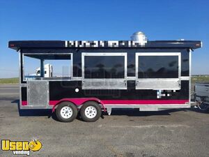 2020 7' x 14' Kitchen Food Concession Trailer with Fire Suppression + 6' Porch