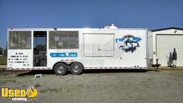 2017 - 8.5' x 28' BBQ Concession Trailer with Porch