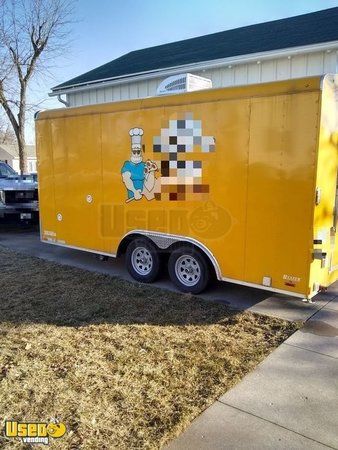 2015 - 8.5' x 16' Pizza Concession Trailer Used Food Trailer