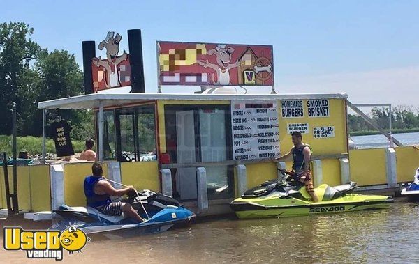 Fully-Operational 32' Floating Restaurant / Used Food Boat with Bathroom