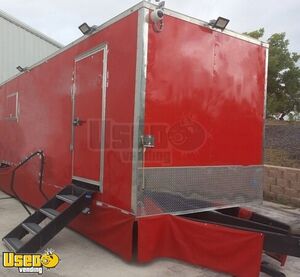2022 8.5' x 28' Rock Solid Cargo Trailer Mobile Kitchen Food Trailer w/ 2 Commercial Henny Pennys