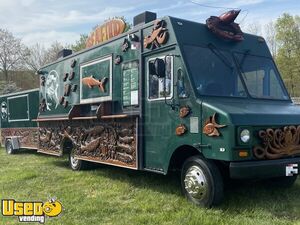 CUSTOM Gorgeous 25' Diesel Chevrolet Fully Loaded Kitchen Food Truck + Matching Storage Trailer