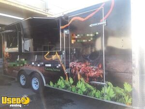 All Stainless Steel 22' Food Concession Trailer w/ Pro Fire Suppression System