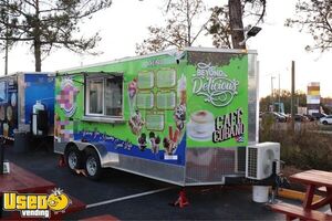 Used 7' x 16' Ice Cream & Churros Trailer with Pro-Fire Suppression System