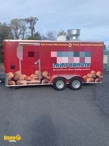 2018 7' x 16' Mini Donut Concession Trailer | Mobile Food Unit