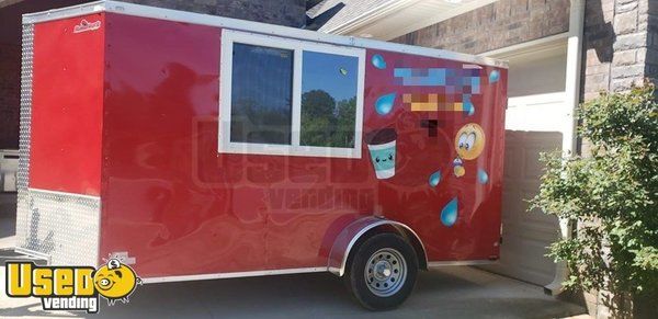 6' x 12.4' Shaved Ice Concession Trailer