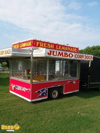 8' x 12' Used Shantz Food Concession Trailer with Truck
