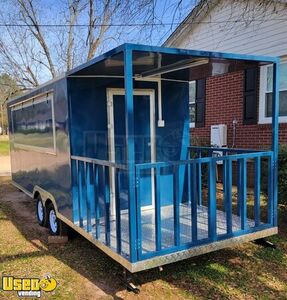 New 2021 7' x 19' Kitchen Food Vending Concession Trailer with Porch