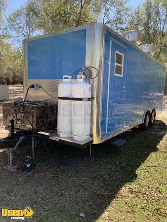 Used 2017 - 8' x 22' Mobile Kitchen Food Concession Trailer