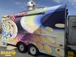 2016 8.5' x 16.5' Cargo Craft Kitchen Food Concession Trailer with Fire Suppression