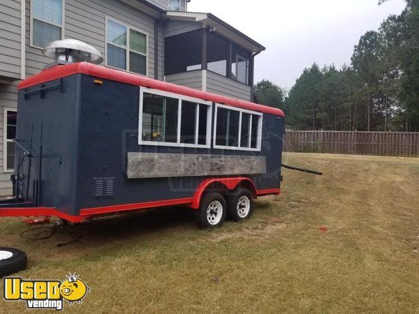 Newly Painted and Refurbished 2010 - 7' x 17' Food Concession Trailer