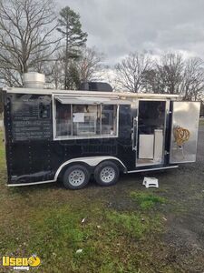 2018 Lark 7' x 16' Used Mobile Kitchen Food Concession Trailer