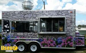 TURNKEY - 8.5' x 16' Crepe Concession Trailer with Pro-Fire Suppression