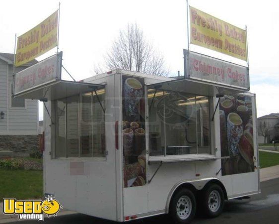 2011 - MTI Concession Trailer 14'x 8.5 with Chimney Cake Bakery Equipment