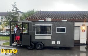 2021 8.5' x 14' Commercial Mobile Kitchen Food Concession Trailer with 6' Porch
