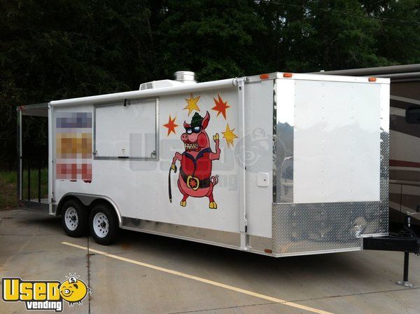 2012 - 8.5' x 20' BBQ Concession Trailer with Porch