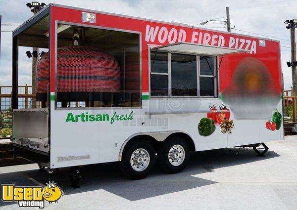 2017 - 8.6' x 20' Wood Fired Pizza Concession Trailer