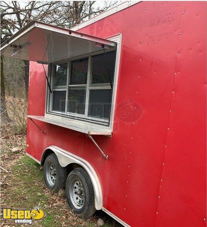 Rarely Used 2015 8' x 16' Covered Wagon Snowball/Shaved Ice Concession Trailer