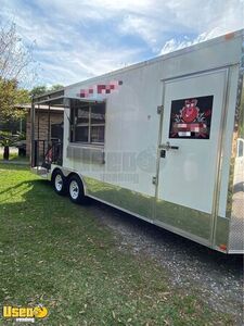 Commercial Barbecue Concession Trailer with Porch / Mobile Kitchen