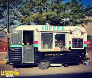 Vintage - 1972 6' x 12' Fleetwood Camper Coffee/Espresso Trailer | Beverage Trailer