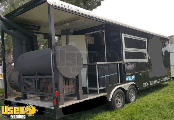 2015 - 8.6' x 24' Barbecue Concession Trailer / Fully Loaded Mobile Kitchen