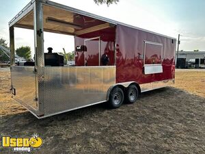 2023 8.5' x 24' BBQ Concession Trailer with Porch | Mobile Street Vending Unit