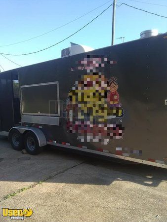 Super Clean 7' x 25' Barbecue Food Concession Trailer with Screened Porch