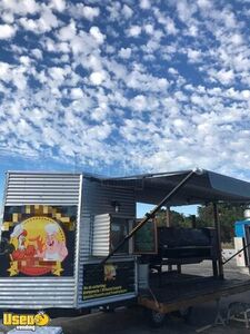 Ready to Grill Barbecue Concession Trailer with Porch / Used BBQ Trailer