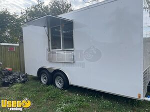 2022 - 8.5' x 16.5' Food Concession Trailer Mobile Kitchen Unit with Pro-Fire System