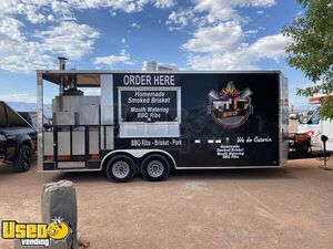 2019 Freedom 20' BBQ Concession Trailer with Porch BBQ Pit Rig w/ Full Kitchen
