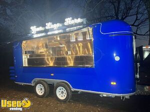 NEW - 2024 7' x 16' Kitchen Food Concession Trailer Retro Style Mobile Food Unit