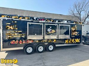 2022 8' x 24' Triple Axle Food Concession Trailer Mobile Kitchen