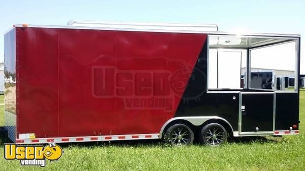 New 22' BBQ Concession Trailer with Porch