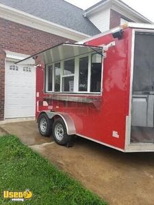 2020 7' x 12' Lightly Used Health Dept Approved Kitchen Food Trailer